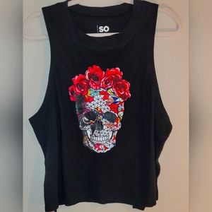 Dia de los Muertos Floral Tank Top